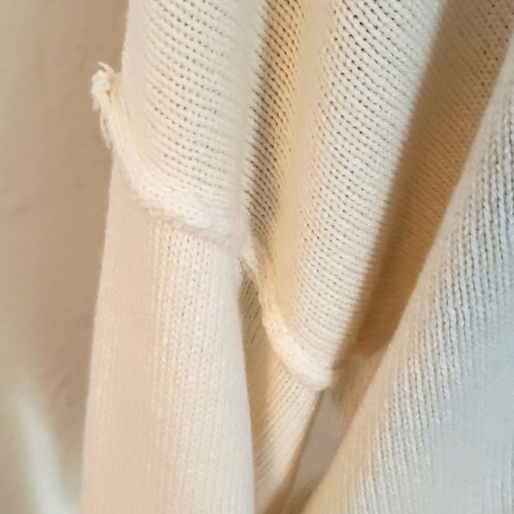 Cream and Orange Crew Neck Sweater w/matching tote bag - Picture 6 of 9
